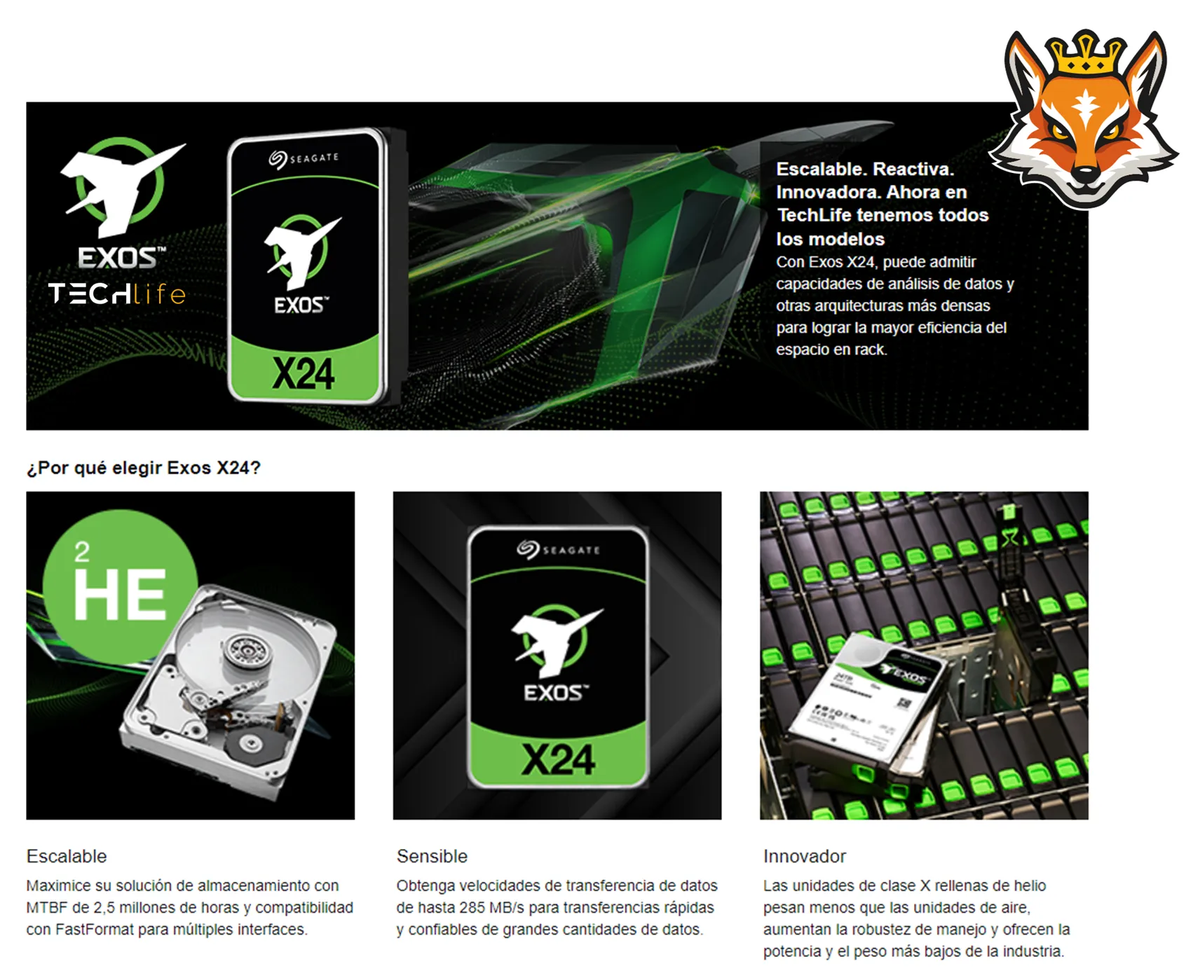 Seagate Exos Enterprise disponibles en TechLife